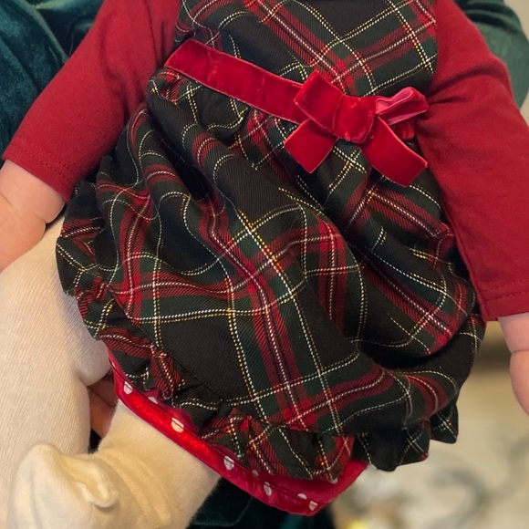 2 piece  red plaid Christmas dress set - Picture 2 of 11